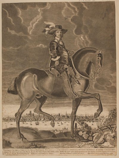 Oliver Cromwell til hest av Ubekendt