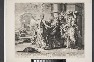 Lots og hans families flukt fra Sodoma av Ubekendt