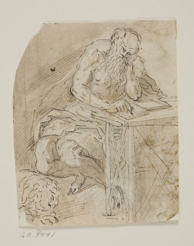 St. Jerome i sitt arbeidsrom av Ubekendt Ubekendt