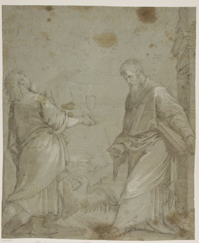 Sts John the Evangelist og Bartholomew fra Jacopo Bassanos "Cassola altertavle" av Ubekendt Ubekendt