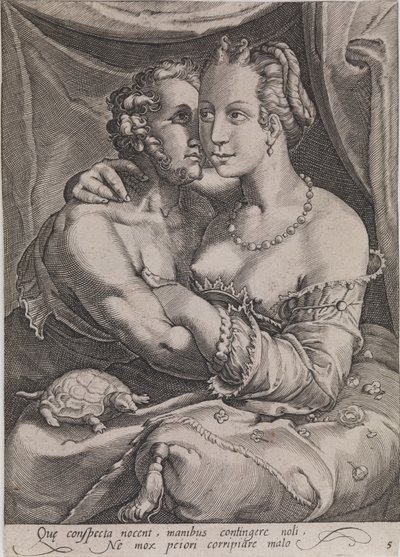Ta på av Ubekendt efter Jan Saenredam efter Hendrick Goltzius