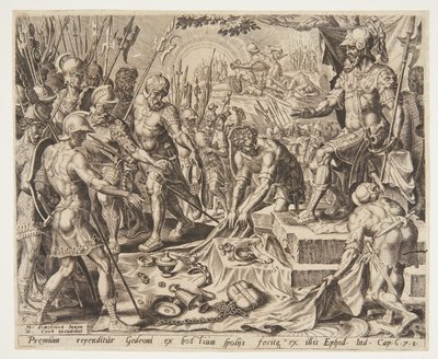 Gideon får del av byttet av Ubekendt efter Maarten van Heemskerck