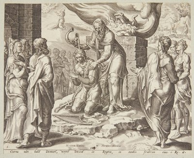Samuel salver David av Ubekendt efter Maarten van Heemskerck