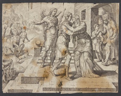 Hjemkomsten til Tobias av Ubekendt efter Maarten van Heemskerck