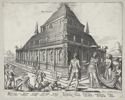 Verdens åtte underverker av Ubekendt efter Philips Galle efter Maarten van Heemskerck