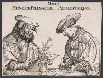 Portrett av Heinrich Füllmaurer og Albrecht Meyer av Ubekendt tysk 1500 tallet