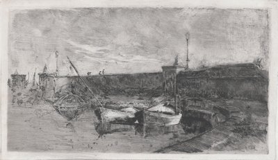Havnen ved Viareggio [La Darsena] av Uberto dell