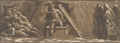 Kristi oppstandelse, ca. 1520-27. av Ugo da Carpi