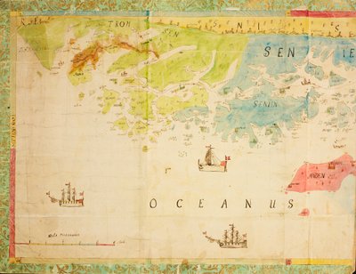 Kart fra Nasjonalbibliotekets kartsamling. Kartet er gitt ut i Håndtegnet () og viser Trøndelag, Nordland, Troms, kysten, sjøkart av Ukjent tegner