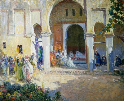 Judgment of the Pasha, Fes 1924, maleri av Ulisse Caputo (1872-1948), 80x100 cm, Italia, 1900-tallet av Ulisse Caputo