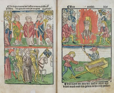 Jan Hus brent på bålet i Constance of Constance, fra 
