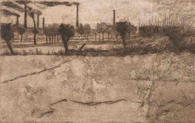 Landskap med industrianlegg, 1909. av Umberto Boccioni