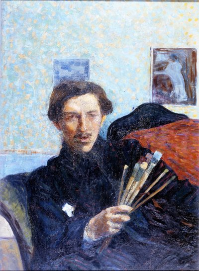 Selvportrett av Umberto Boccioni i 1908. Brera kunstgalleri Milano. av Umberto Boccioni