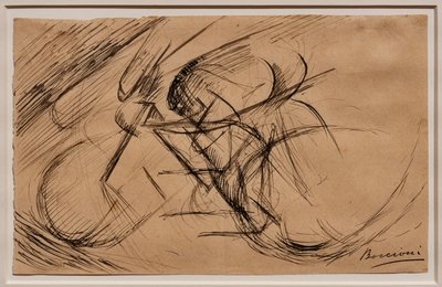 Studier for dynamikk til en syklist av Umberto Boccioni