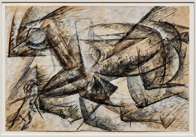 Studier for dynamikk til en syklist av Umberto Boccioni