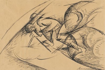 Studie for Dynamic Force of a Cyclist I av Umberto Boccioni