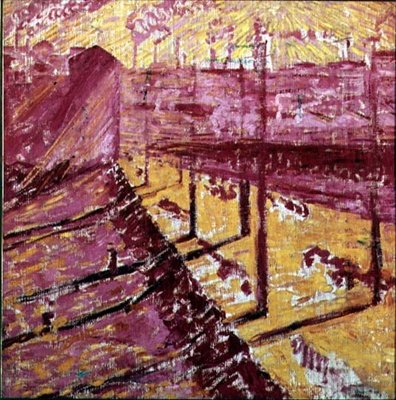 Forstad til Milano av Umberto Boccioni