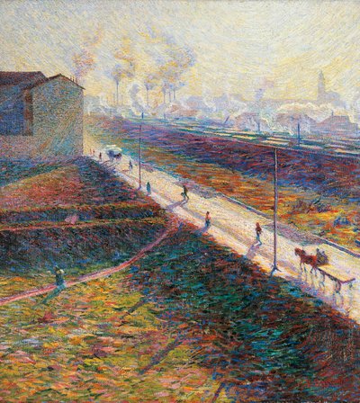 The Morning av Umberto Boccioni (1882-1916), olje på lerret, 60x55 cm av Umberto Boccioni