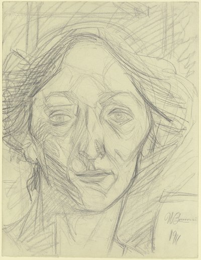 Kvinnehode av Umberto Boccioni