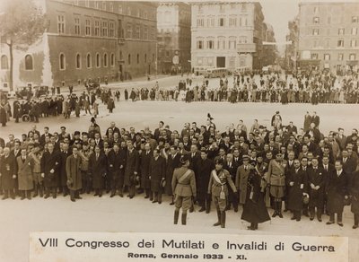 "VIII Congress of Maimed and Invalids of War - Roma, januar 1933 - 11" (s/hv-bilde) av Umberto Palleschi