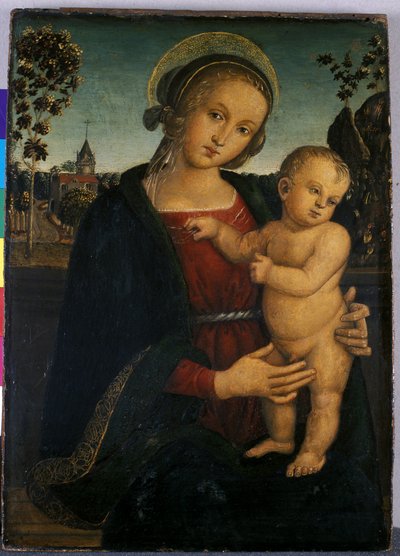 Madonna og barn, 1500 (tempera på tre) av Umbrian School