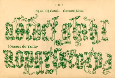 15. og 16. århundre. Ornamental bånd, 1862 av Unbekannt