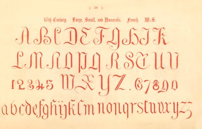 Det 16. århundre. Stor, liten og tall. Fransk. MS., 1862 av Unbekannt