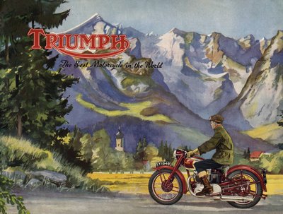 1948 Triumph 5T speed tvillingbrosjyre. av Unbekannt