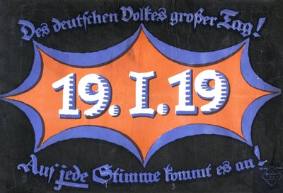 19. januar 1919. Tysk forbundsvalg, 1919. av Unbekannt