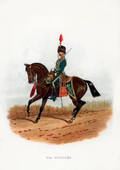 4. husarer, 1889 av Unbekannt