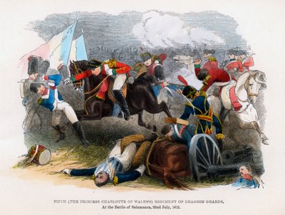5. Regiment av Dragoon Guards, Slaget ved Salamanca, 22. juli 1812 av Unbekannt
