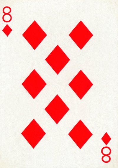 8 av diamanter fra en kortstokk med Goodall & Son Ltd.-spillekort, c1940 av Unbekannt