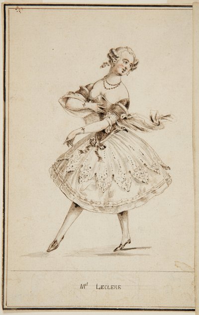 En ballettdanser, Mademoiselle Leclerc av Unbekannt