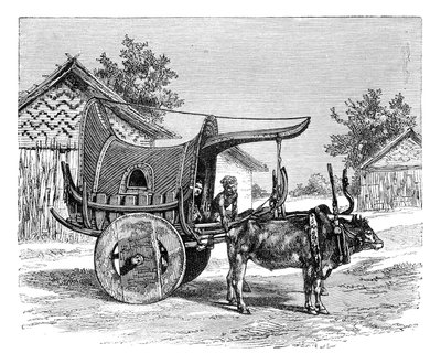 En burmesisk vogn, Burma Myanmar, 1895 av Unbekannt