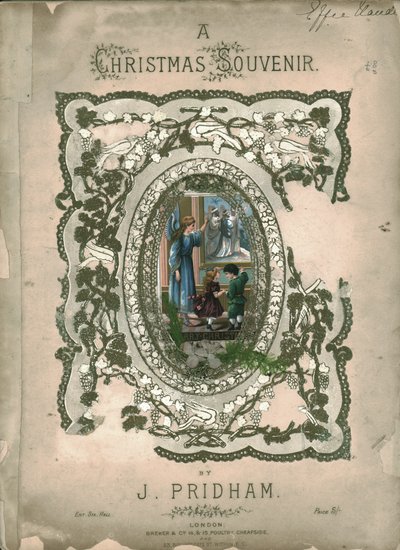 En julesuvenir, forside til noteark, ca 1860-tallet av Unbekannt