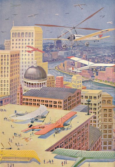 A City of the Future, 1927 av Unbekannt