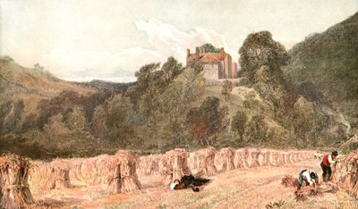 En kornåker, ca 1840-tallet, ca 1900. av Unbekannt