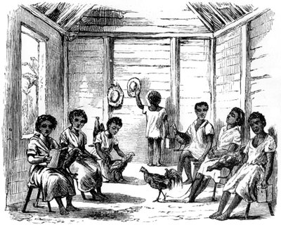 En dominikansk skole, Santo Domingo, 1873 av Unbekannt