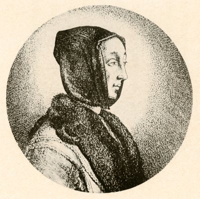 En nederlandsk dame i pelstipp og hette, midten av 1600-tallet, 1937. av Unbekannt