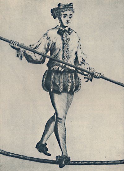 En berømt tight-rope Walker fra det syttende århundre, 1942 av Unbekannt