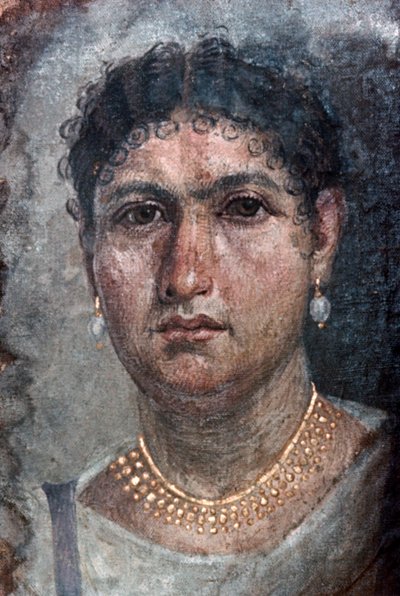 Et Fayum-portrett av Aline, også kjent som Ténos, 1. århundre av Unbekannt