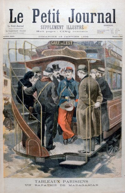 En fransk soldat hjemme fra Madagaskar, 1896 av Unbekannt