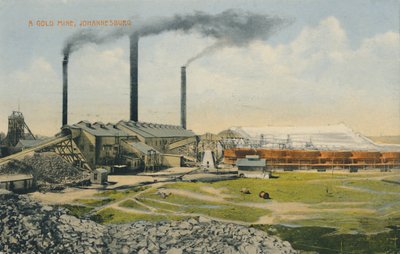 En gullgruve, Johannesburg, tidlig på 1900-tallet. av Unbekannt