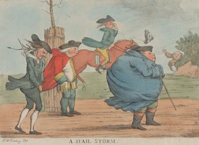 En haglstorm, 1800-1820. av Unbekannt