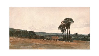 A Harvest Scene - an Outdoor Sketch, c1900. av Unbekannt