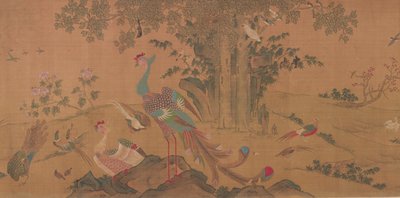A Hundred Birds Worships the Phoenixes, Qing-dynastiet, 1700-tallet. av Unbekannt