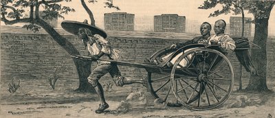 En Jinriksha, eller kinesisk håndvogn, c1883. av Unbekannt