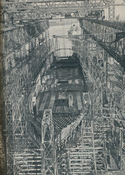 Et reir av stål. Cunard White Star rutebåt Georgic i konstruksjon, 1927-1929, 1936 av Unbekannt