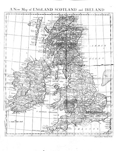 Et nytt kart over England Skottland og Wales, 1800-tallet av Unbekannt