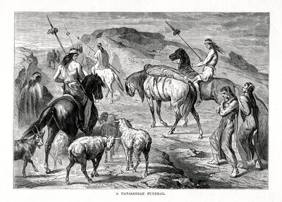 En patagonisk begravelse, 1877 av Unbekannt